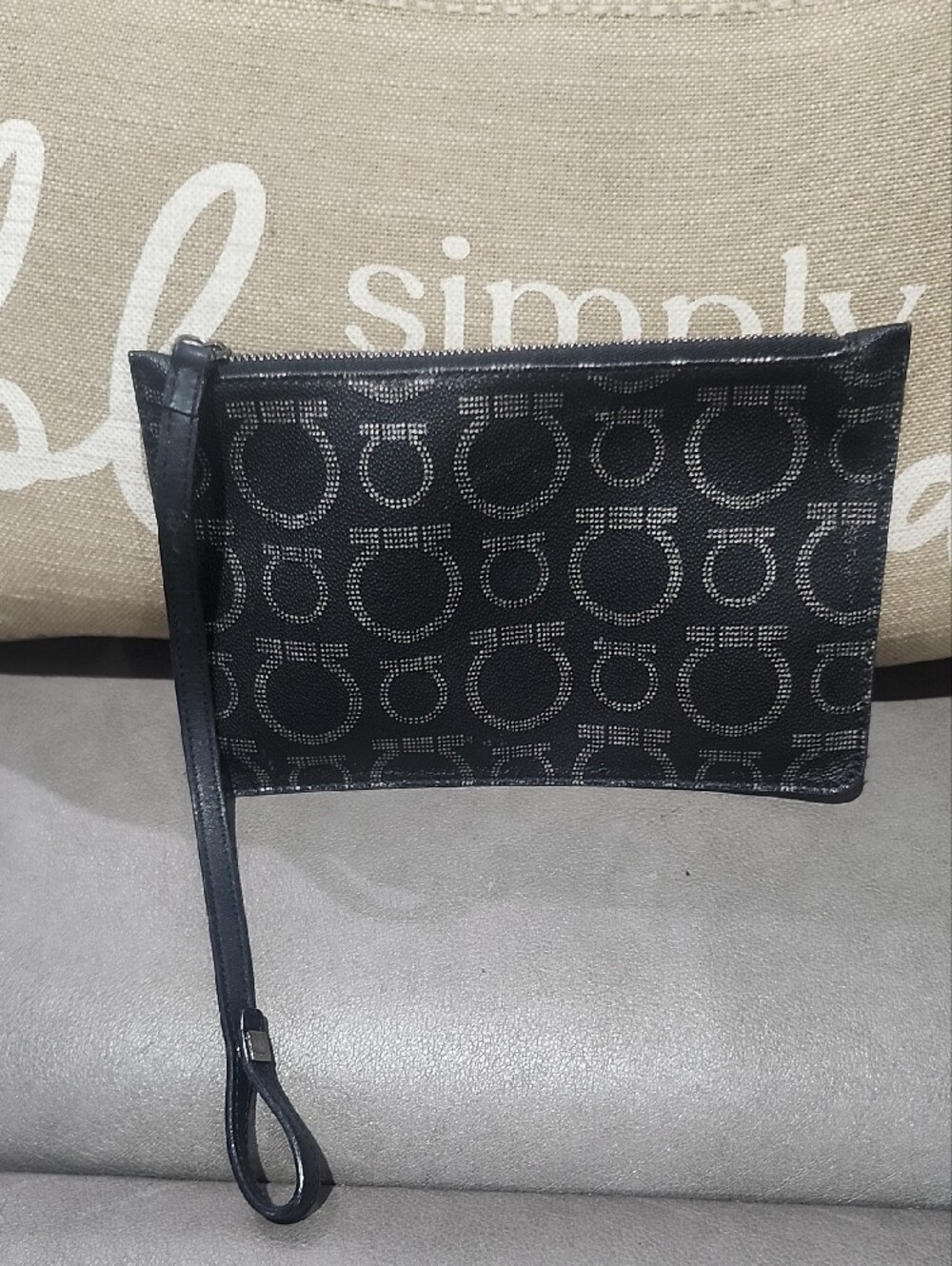 Salvatore Ferragamo Gancini PatternTote Bag with Wristlet - Picture 8 of 10